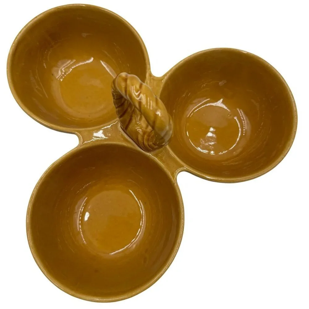 Pottery Barn Ceramic Multi Use Three Section Serving Dish